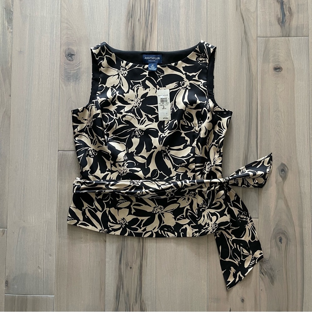 Ann Taylor Floral Silk Tank